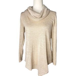 ⭐️Cupio Cowl Neck Gold Metallic Sweater M